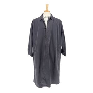 Ralph Lauren Purple Label Men's Black Cotton Blend Long Coat Size L